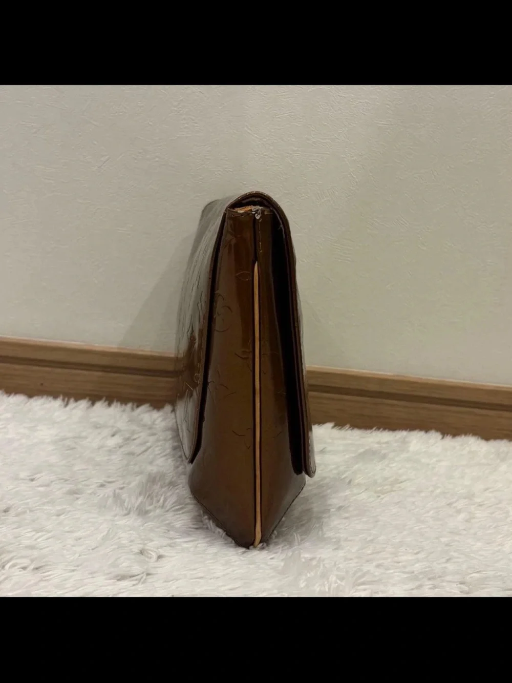 Louis Vuitton Brown Monogram Vernis Flap Clutch